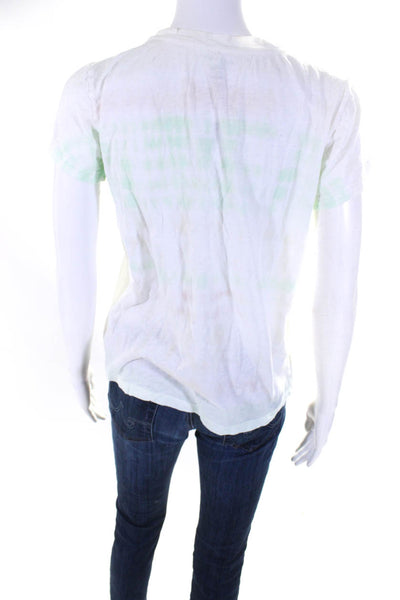 Velvet for Calypso St. Barth Womens Tie Dye Short Sleeve T-Shirt White Size M