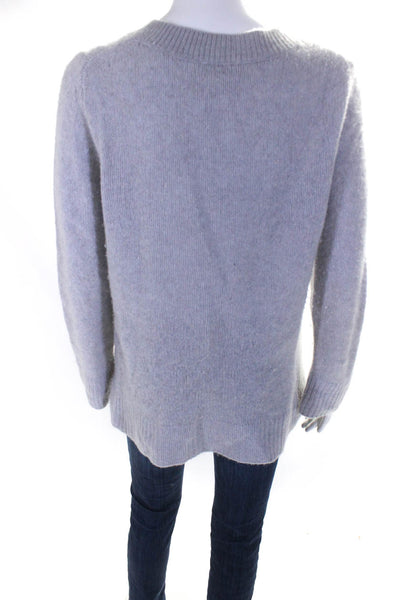 Christopher Fischer Womens Cashmere Round Neck Pullover Sweater Gray Size M