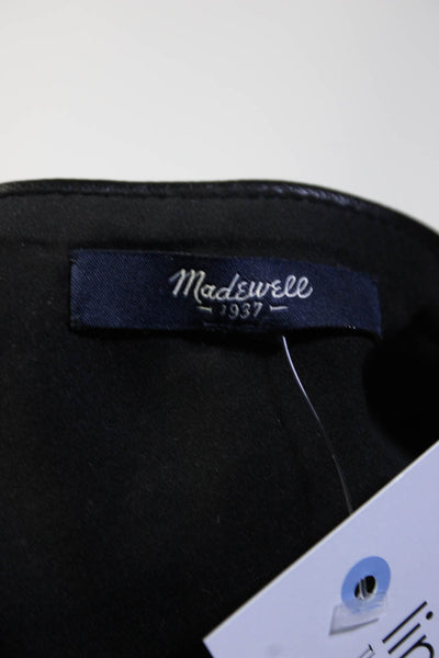 Madewell Womens Metallic Polka Dot Scoop Neck Sleeveless Dress Black Size 4