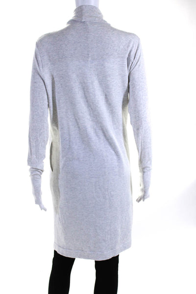 Athleta Womens Long Sleeve Open Front Ribbed Cardigan Sweater Gray Size XS