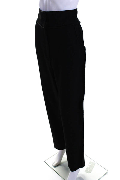 Keepsake Womens Solid Black High Rise Straight Leg Dress Pants Size 6