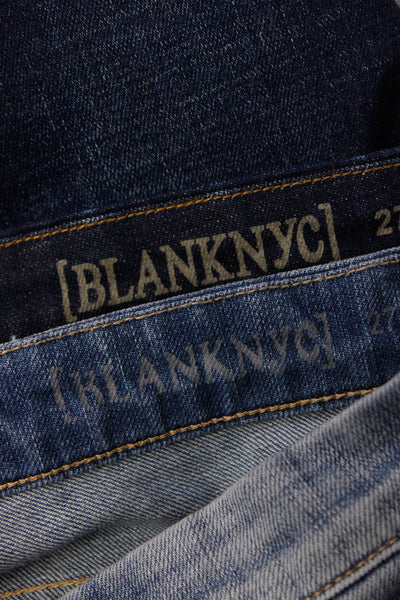 BLANKNYC Women's Distress Light Wash Straight Leg Denim Pant Size 27 Lot 2