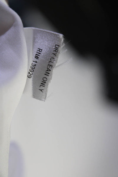 Adam Lippes Women's Sleeveless Pleated Shift Dress White Size S