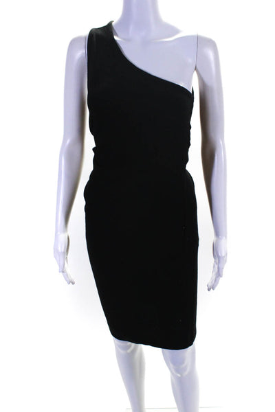 T Alexander Wang Women's Sleeveless Gathered One Shoulder Dress Black Size S