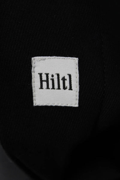 Hiltl Men's Wool Zip Fly Pleated Straight Leg Pants Black Size 36