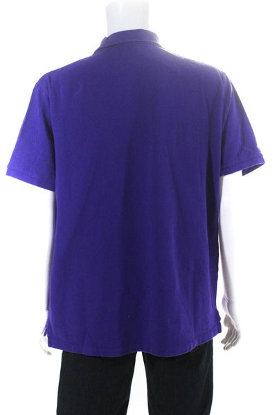 Polo Ralph Lauren Mens Pique Cotton Short Sleeve Polo Shirt Purple Size XL