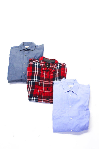 Calvin Klein Men's Collar Long Sleeves Button Down Shirt Dusty Blue Size 15 Lot