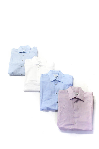 Calvin Klein Men's Collar Long Sleeves Button Down Shirt Stripe Size 14.5 Lot 4