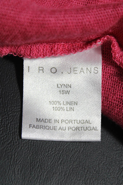 IRO Jeans Womens Jersey Knit Crewneck Sleeveless Lynn Tank Top Shirt Pink Size S