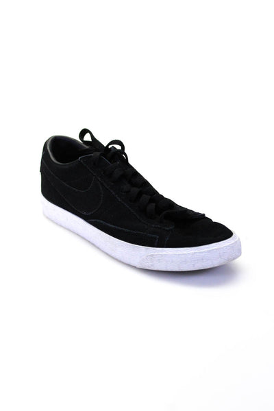 Nike Womens Suede Low Top Lace-Up Rubber Sole Sneakers Shoes Black Size 8