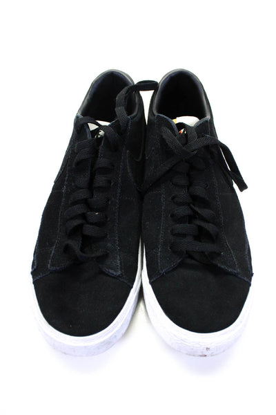 Nike Womens Suede Low Top Lace-Up Rubber Sole Sneakers Shoes Black Size 8