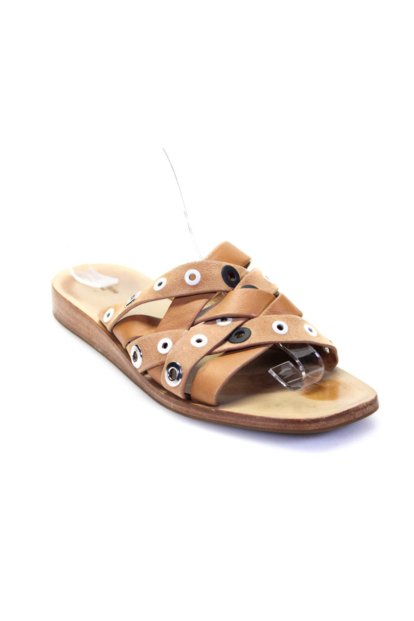 SANDALS WITH LACES LIGHT BROWN 7