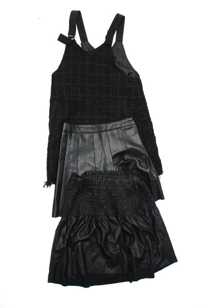Zara Womens Skirts Dress Black Size 8 11-12 10 Lot 3