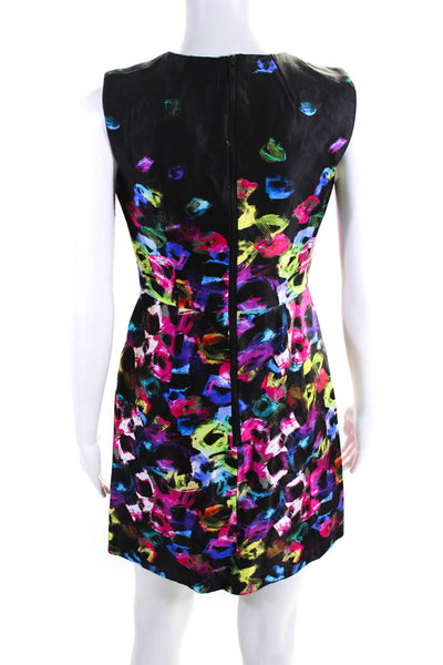 Milly Womens Abstract Paint Print Sleeveless Fit & Flare Dress Multicolor Size 2