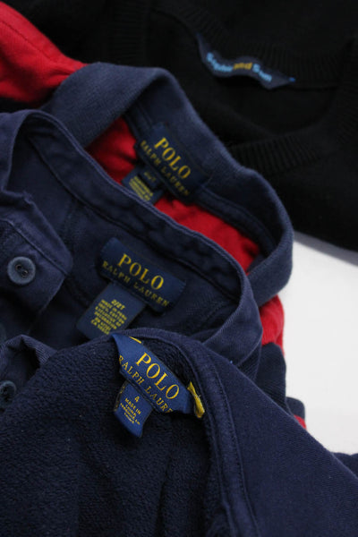Polo Ralph Lauren Boys Hoodie Sweater Red Navy Striped Polo Shirt Size 2 4 lot 4