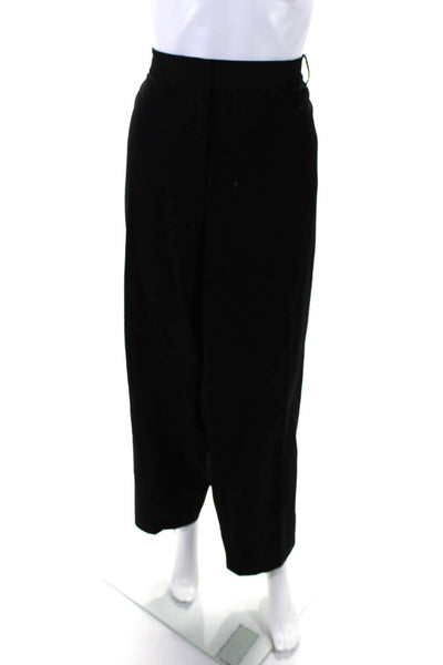 Calvin Klein Womens Black High Rise Pleated Straight Dress Pants Size 24W