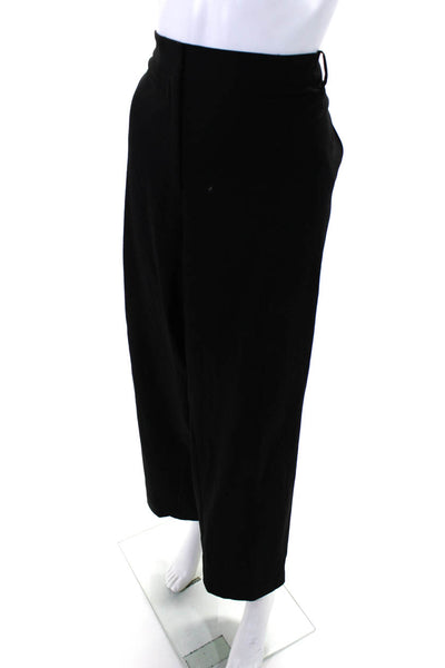 Calvin Klein Womens Black High Rise Pleated Straight Dress Pants Size 24W