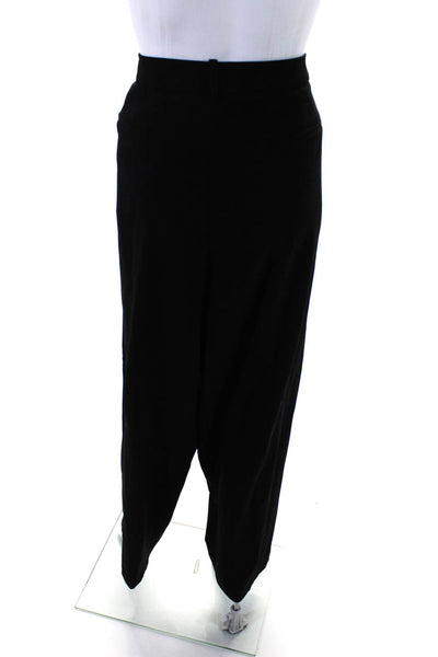 Calvin Klein Womens Black High Rise Pleated Straight Dress Pants Size 24W