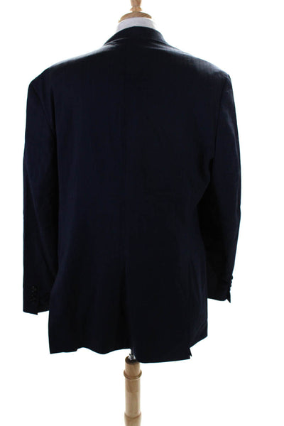 Joseph Abboud Men's Wool Two Button Fully Lined Blazer Jacket Navy Size 46L