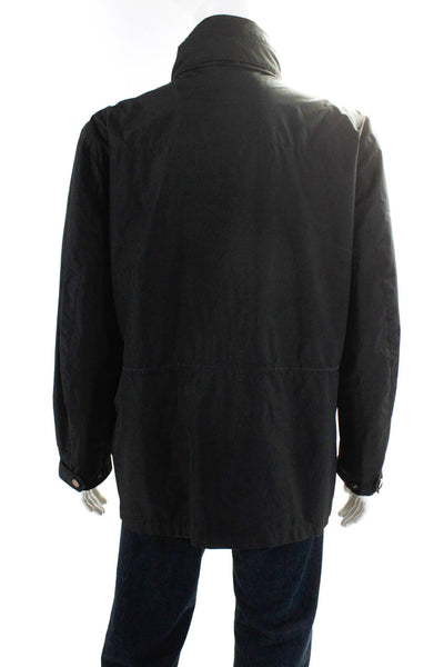 Hawke & Co Mens Long Sleeve Front Zip Mock Neck Jacket Black Size Medium