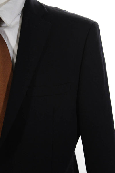Calvin Klein Men's Wool Two-Button Suit Blazer Blue Size 42