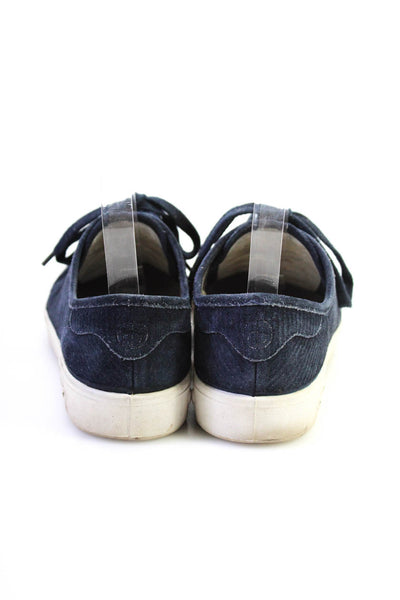 Rag & Bone Women's Corduroy Low Top Lace Up Sneakers navy Blue Size 8.5