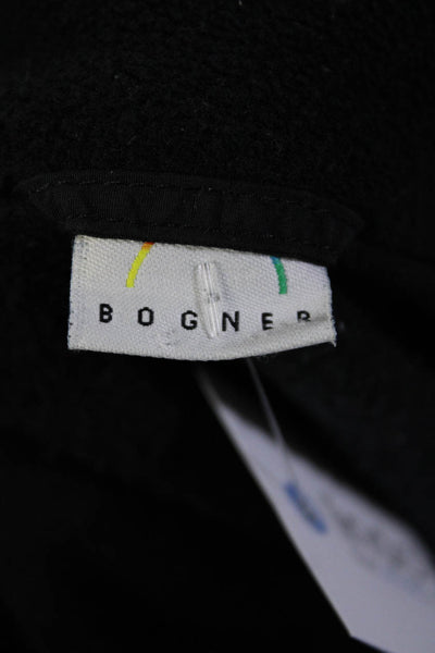 Bogner Womens Fleece Turtleneck Half Zip Anorak Pullover Jacket Black Medium