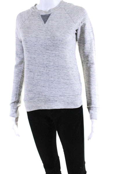 J Brand Womens Crew Neck Sweater Sweatshirt Heather Gray Linen Size Extra Small