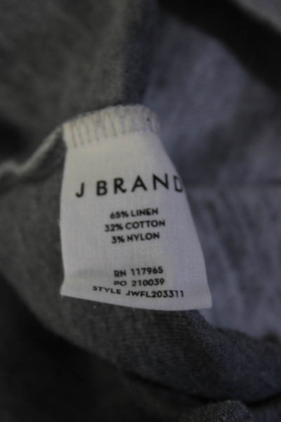 J Brand Womens Crew Neck Sweater Sweatshirt Heather Gray Linen Size Extra Small