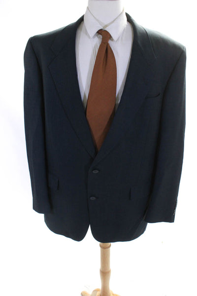 Hart Schaffner Marx Mens Wool Two Button Long Sleeve Blazer Jacket Black Size44L