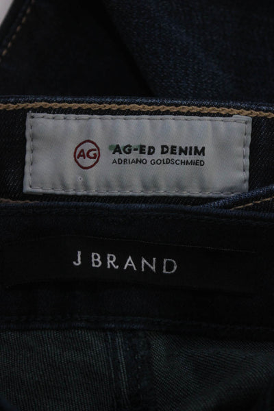 J Brand AG-ED Denim Womens Cotton Skinny Leg Jeans Pants Blue Size 24 25 Lot 2