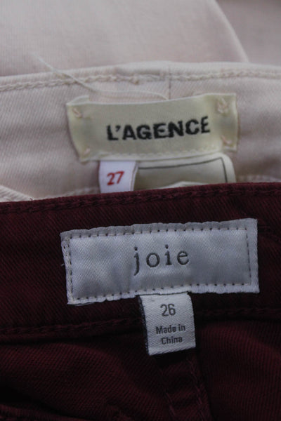 L'Agence Joie Womens Jeans Pants Pink Size 26 27 Lot 2