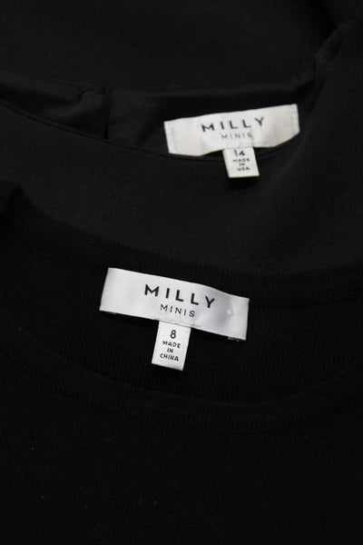 Milly Minis Childrens Girls Tank Top Sweater Black Size 14 8 Lot 2
