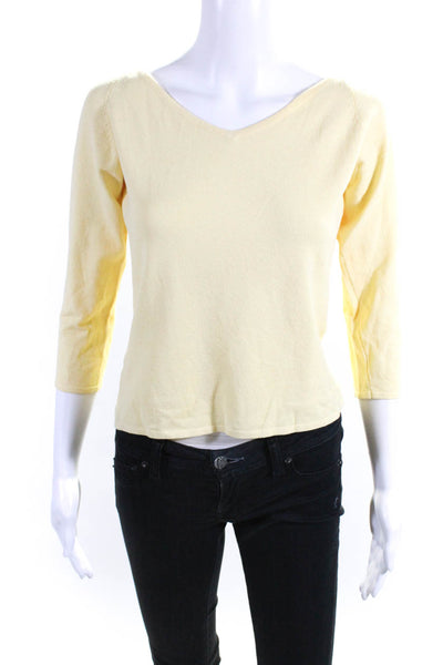 John Galt Women's Cotton Embroidered Crewneck Sweatshirt Yellow Size S -  Shop Linda's Stuff