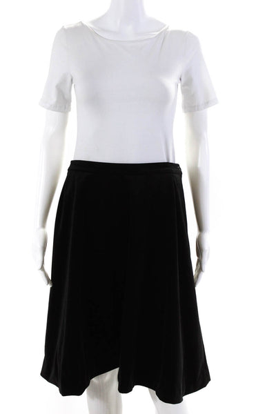 Bella Lois Women's Zip Closure Flare Lined Midi Skirt Black Size 44