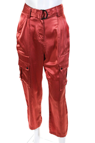 Intermix Women's Belt Straight Leg Silk Cargo Pant Carol Size 2