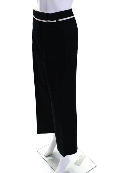 Saks Fifth Avenue Women's Flat Front Straight Leg Dress Pant Black Size 12