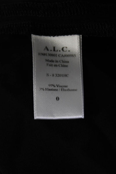 ALC Women's Belted Wrap Straight Pencil Midi Skirt Black Size 0