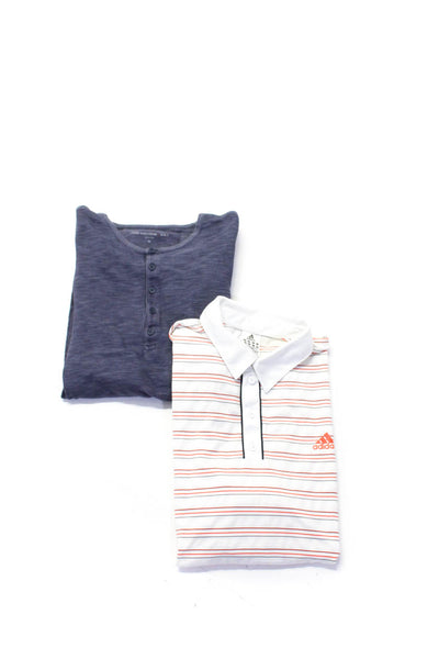 John Varvatos Adidas Men's Henley Long Sleeve T-shirt Blue Size XL, Lot 2