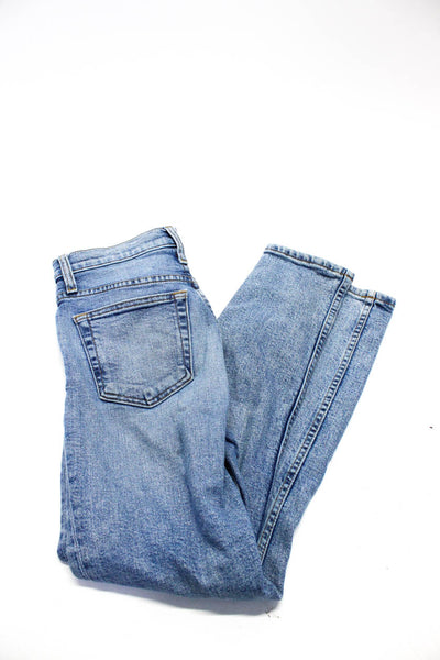 Re/Done Women's High Waist Button Fly Light Wash Skinny Denim Pant Size 25