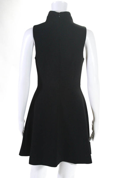 C/MEO Collective Womens Woven Sleeveless High-Neck Cutout Dress Black Size S
