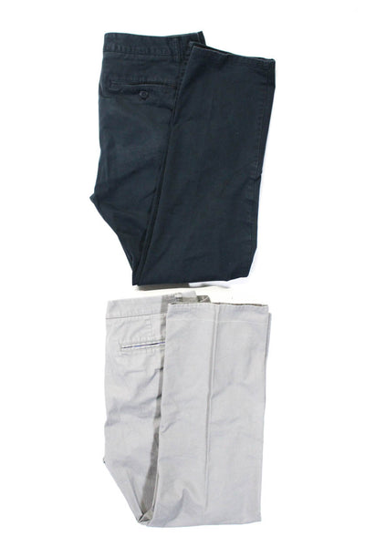 Bonobos Mens Dark Navy Cotton Flat Front Straight Chino Pants Size 33 34 Lot 2