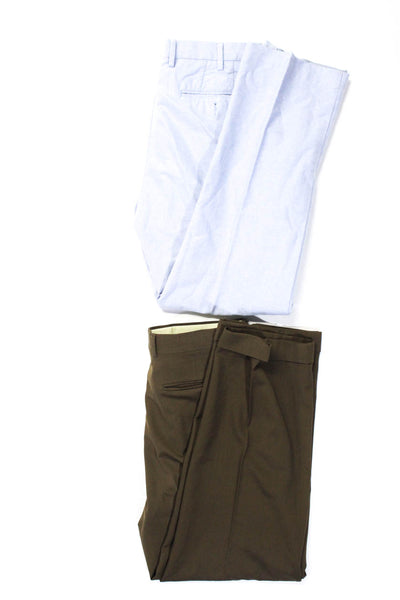Polo Ralph Lauren Nordstrom Mens Blue Cotton Pleated Pants Size 34 33 Lot 2