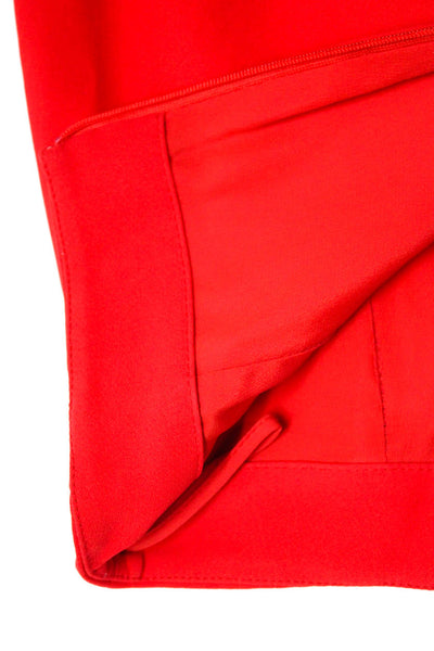 Alexander McQueen Womens Lined Back Split Zip Up Pencil Skirt Red Size 36 6
