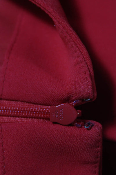 Alexander McQueen Womens Lined Back Split Zip Up Pencil Skirt Red Size 36 6