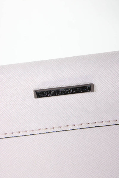 Rebecca Minkoff Womens Envelope Zip Edge Lined Small Clutch Handbag Light Pink