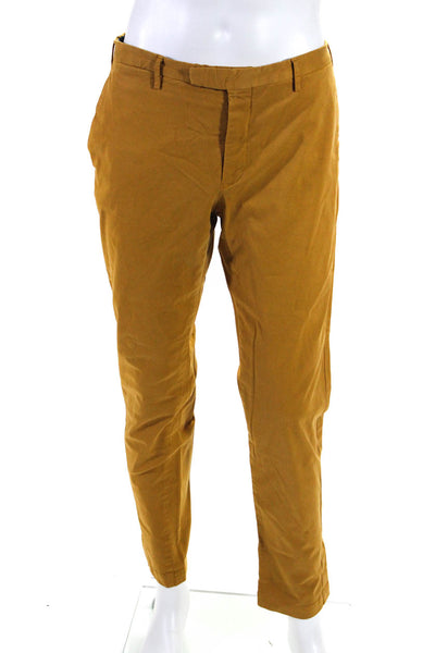 PT Torino Mens Skinny Fit Khaki Pants Yellow Cotton Size EUR 50
