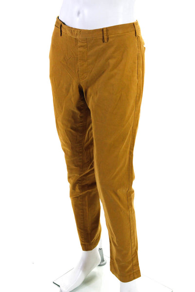 PT Torino Mens Skinny Fit Khaki Pants Yellow Cotton Size EUR 50