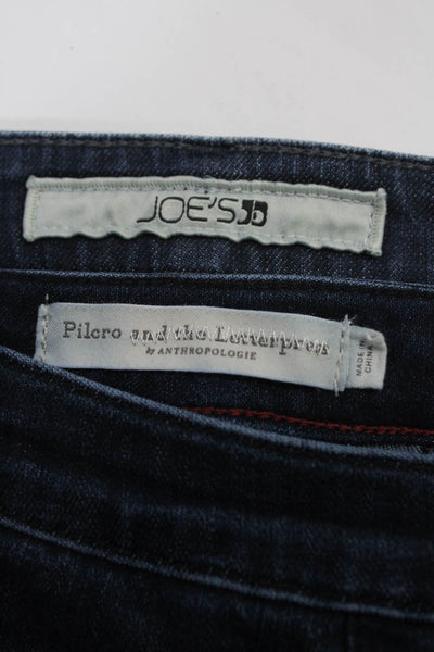 Joes Jeans Pilcro Women's Cropped Mid Rise Dark Wash Jeans Blue Size 26 25 Lot 2