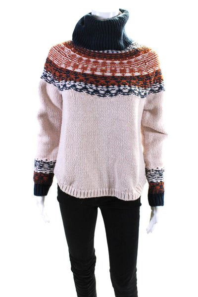 Madewell Womens Wool Thick Knit Long Sleeve Turtleneck Sweater Multicolor Size M